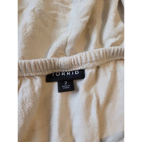 TORRID Cold Shoulder Ruffle Cream colored Dress size 2 - Picture 5 of 5